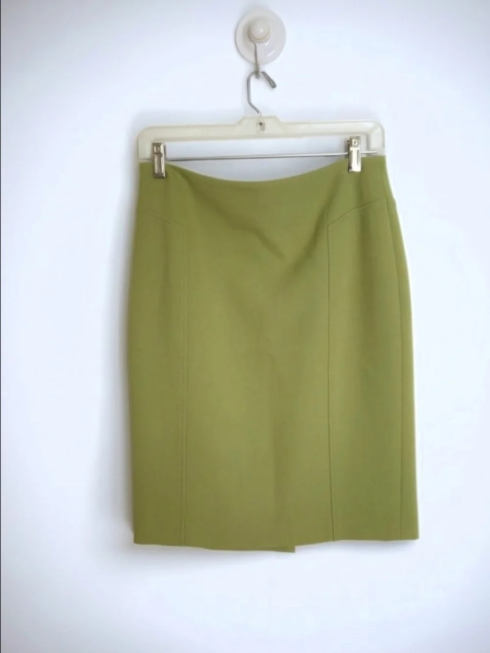 Halogen Slimming Panelled Olive Green Pencil Skirt Panelled Design Size 8
